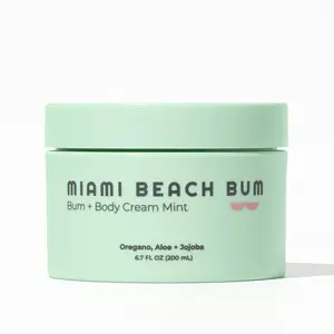 Miami Beach Bum, Oregano & Aloe Bum + Body Cream, Daily Moisturizer  for Body Breakouts, 6.7oz/200mL  