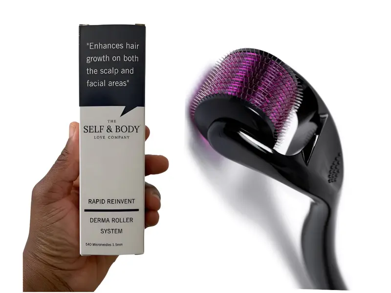 1.5mm Derma roller | best hair growth solution | super fast result | balding, alopecia, beard growth, reduce big forehead. gift for men,gift for women Hairline Comfort Body Care