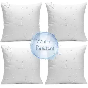 Outdoor Pillows, 18 x 18 Pillow Inserts Set of 4,  Throw Pillow Inserts  for Patio, Water Resistant Indoor Outdoor rative