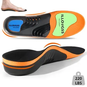 Men's & Women's Arch Support Insoles, Shock Absorbing Insoles, Cushioned Insoles - Cushioning Gel Pads with Shock Absorption, Ergonomic Footbed for Running, Fitness, Daily Wear - Durable Pu Material, Sneakers, Casual Footwear