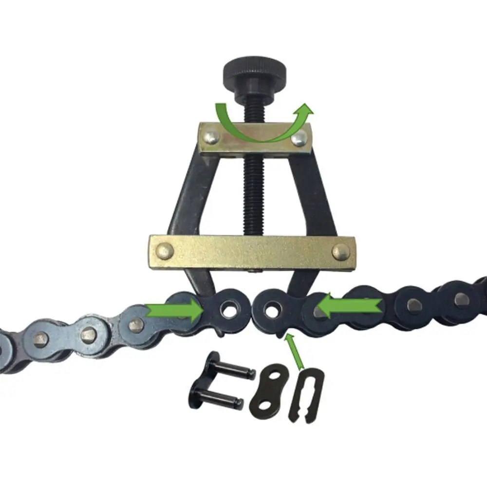 1*pcs Roller Chain Connecting Puller Holder - Fits #25,#35,#41,#40,#50,#60,415H,428H,520,530 Chains, Motorcycle Parts, Easy to Connect Broken Links, No Tools Needed (For Motorcycle, Go Kart)