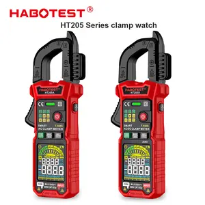 【IN STOCK】HABOTEST HT205 clamp type multimeter current 600V AC/DC voltage 6000 counting professional ammeter measuring current voltage temperature capacitance tester clamp instrument