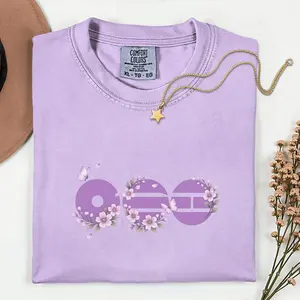 Comfort Colors Kpop World Tour T-Shirt, Bangtan Tee, Gift for KPop Fan, Concert Tee, Floral Shirt