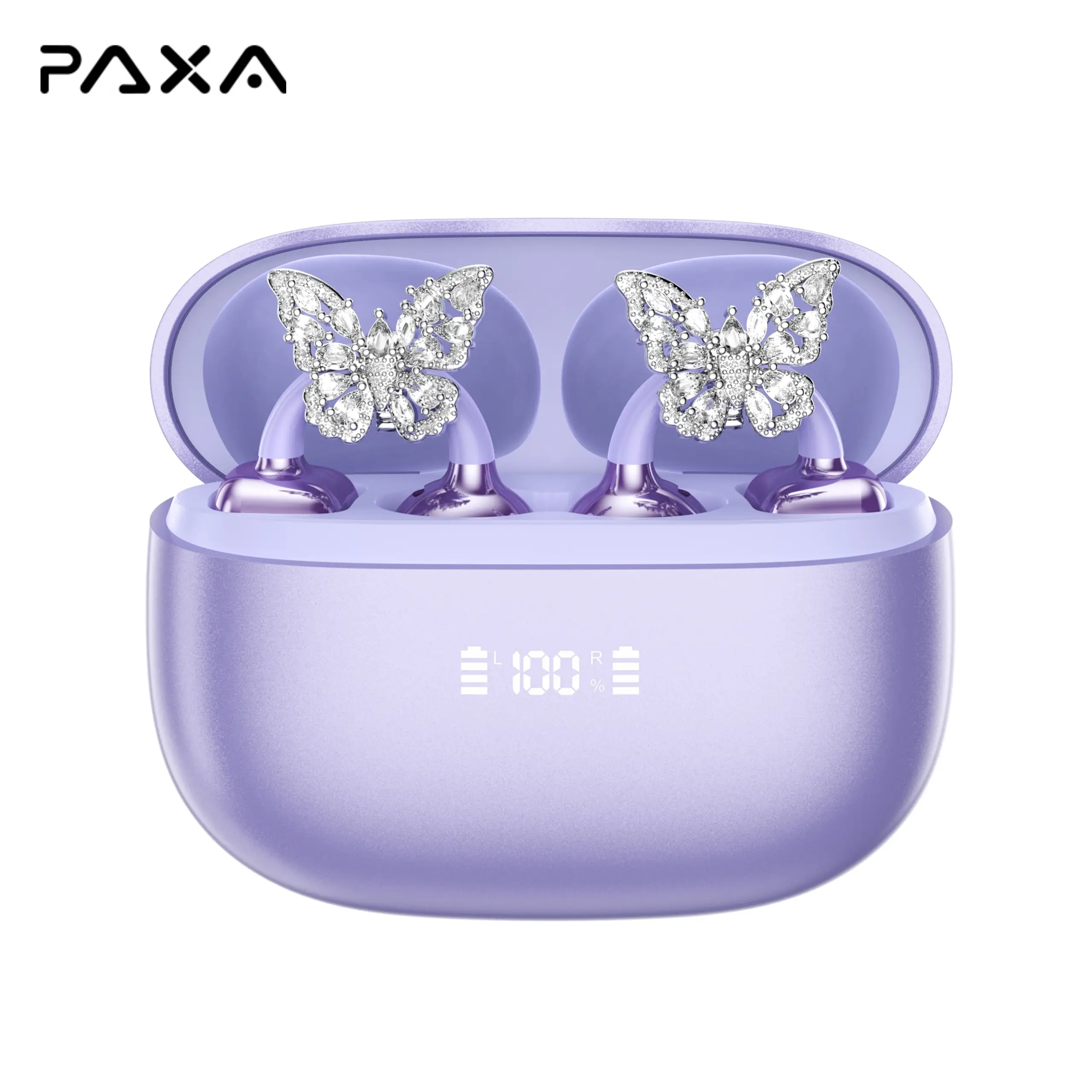 PAXA Clipbuds 7 Clip-on Design Wireless Headphones, Powerful Sound Effects for Music, Dustproof & Waterproof Sports Earbuds for Running, Workout, Audi