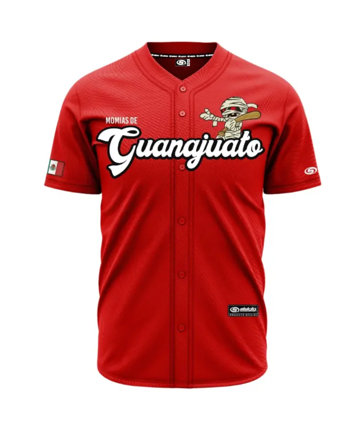 (RED) GUANAJUATO MOMIAS BASEBALL JERSEY