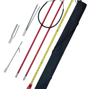 Scuba & Snorkeling Spearfishing Kit 5ft Solid Fiberglass Pole 3 Tips Carry Case for Diving Enthusiasts