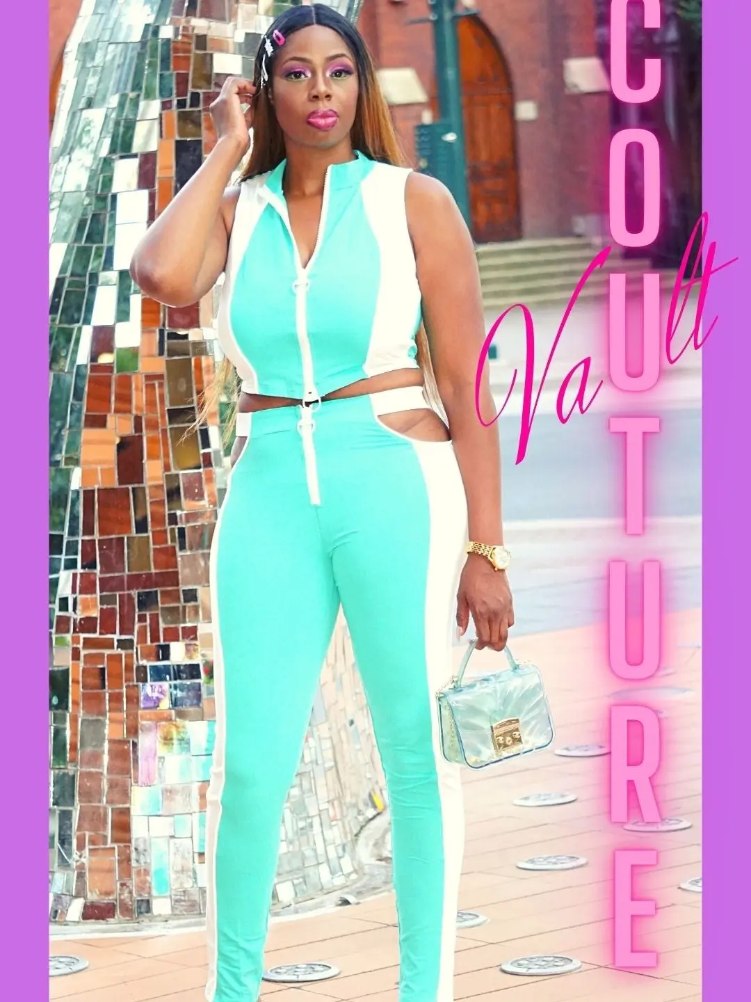 Bet on Me 2 Piece Teal Pants Set from The Couture Vault
