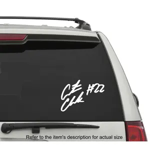 Caitlin Clark Decal Signature White Vinyl Window Lettering Decal Truck Car Window