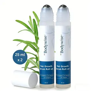 New Year New You Hair Growth Roll-On Serum by Be Bodywise | 3% Rosemary 3% Redensyl 2% AnaGain | Precision Scalp Applicator | DHT Blocking | Non-Oily & Paraben Free | 25ml