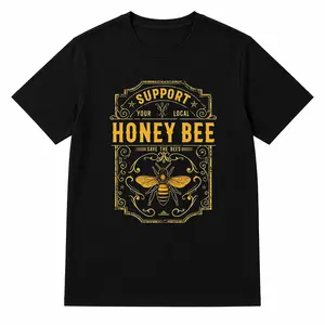 Support Your Local Honey Bee Graphic T Shirt, Save the Bees Bee Lover Tee
