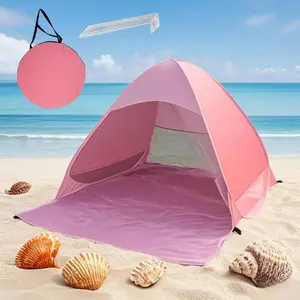 Lpxpass Pop-Up Beach Tent, 1-4 Person UPF 50+ Sun Shelter with Easy Setup & Zipper Door, Portable for Camping & Outdoor Activities