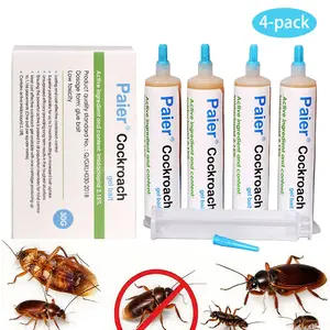 Indoor cockroach killer, 4-pack, 30g per tube, German cockroach control, suitable for bothindoor and outdoor use, cockroach gel, applicable toAmerican cockroaches, German cockroaches, and othercockroach species.