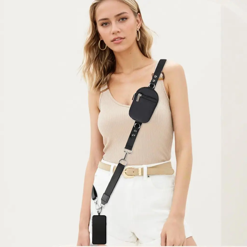 Adjustable Crossbody Strap Lanyard with Wallet Clip, Universal Fit for All Phones, Convenient Accessory for Travel & Daily Use - Mother's Day Gift, Phone & Electronics Accessory, Phone Strap Holder