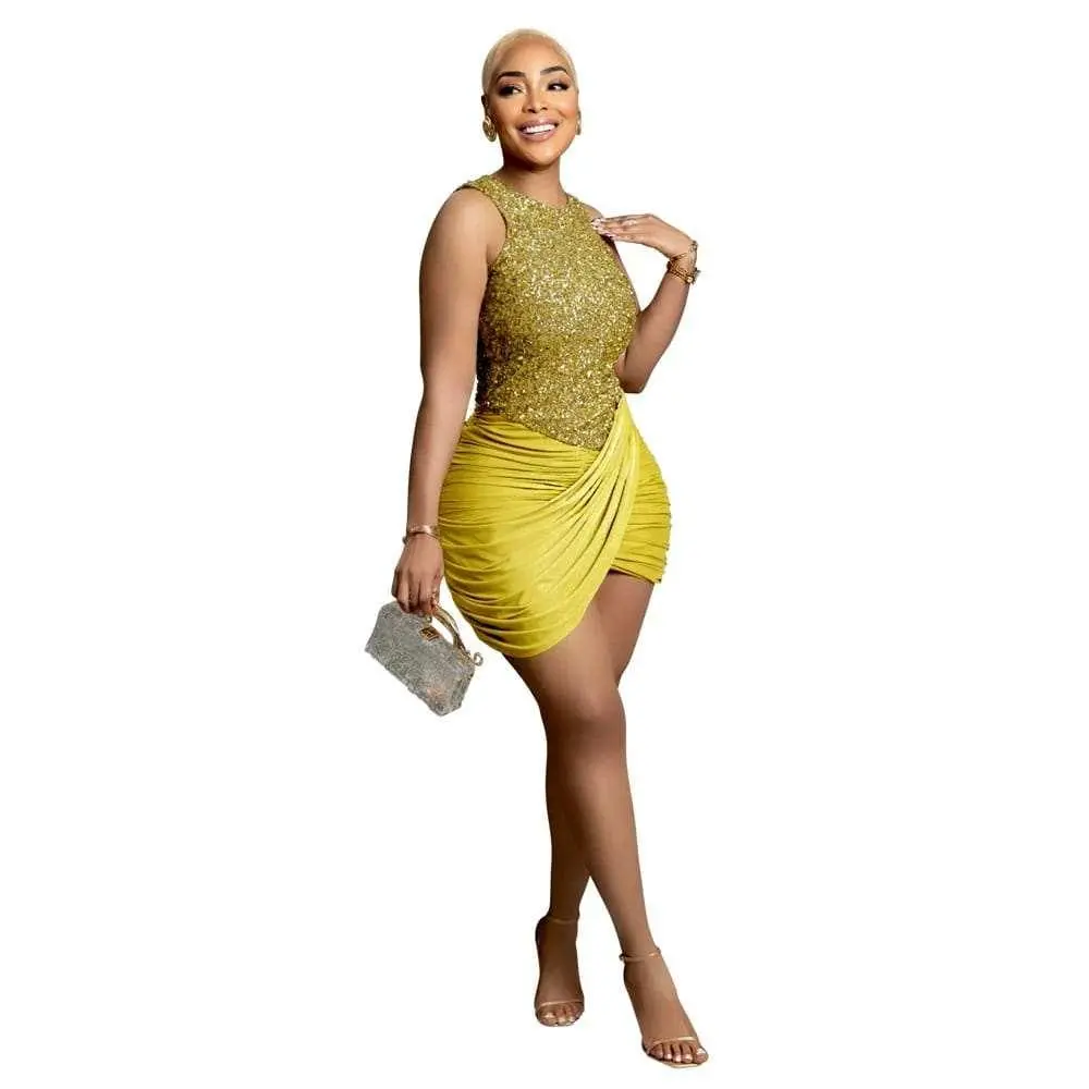 casual gold dress - TikTok Shop