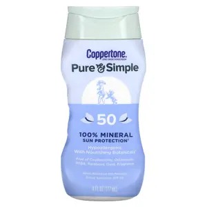 Coppertone Pure & Simple, 100% Mineral Sun Protection, SPF 50, 6 fl oz (177 ml)