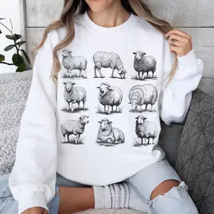 Vintage Sheep Graphic Short Sleeved T-SHIRT / Sweatshirt, Sheep Farmer Mom , Sheep Farming Shirt, Gift for Sheep Lover shirt