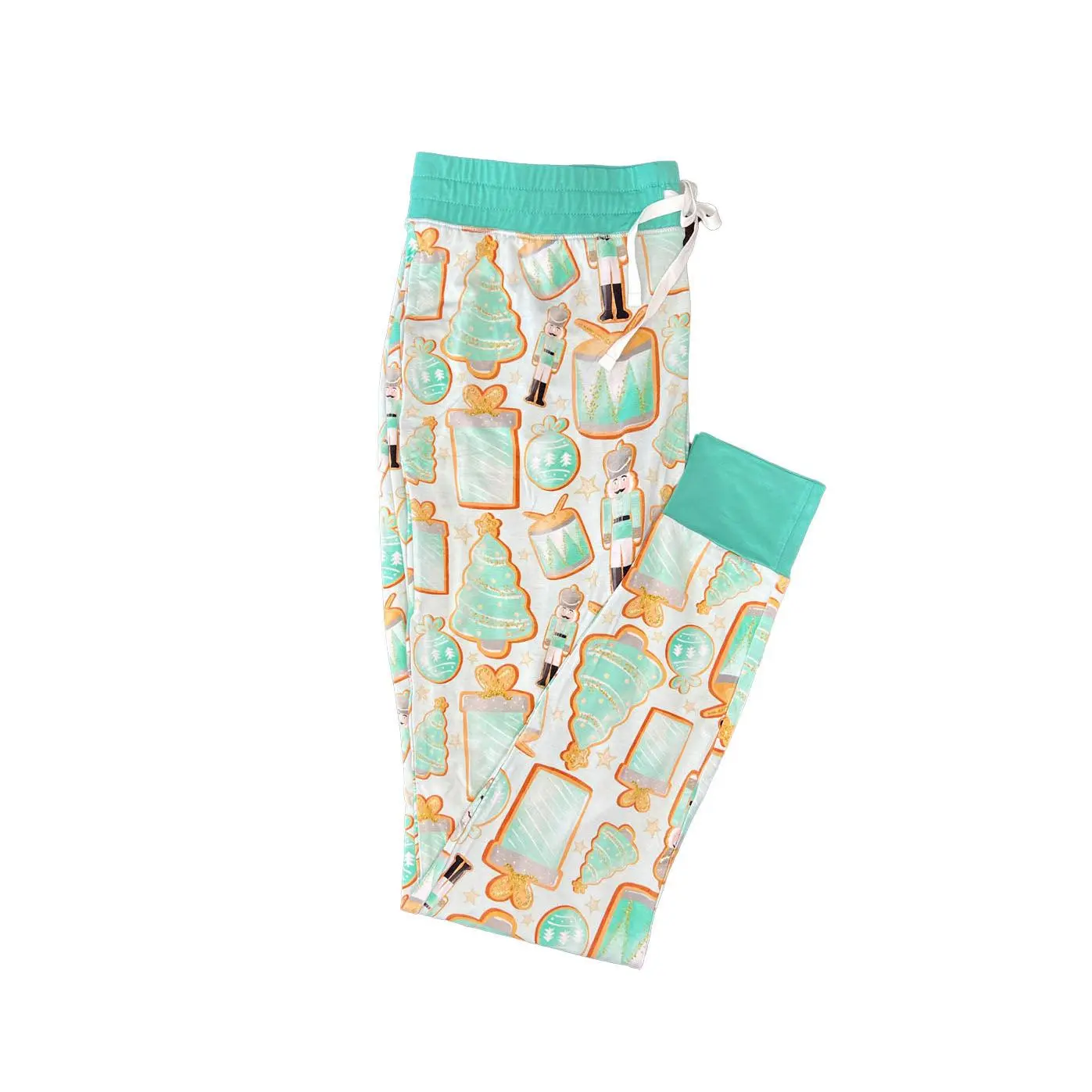 Christmas Cookies Teal Joggers