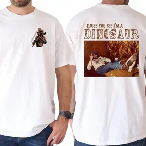 #Dinosaur #HankWilliamms Jr.Bocephus Western Shirt, Funny cowboy quote tee, Country music legend shirt, Classic country fan gift, Premium Cotton T-Shirt, Trendy Summer Sun Tees