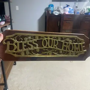 Bless our home Mcm wall plaque
