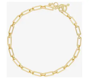 Ettika Flat Paperclip Link Chain Toggle Necklace