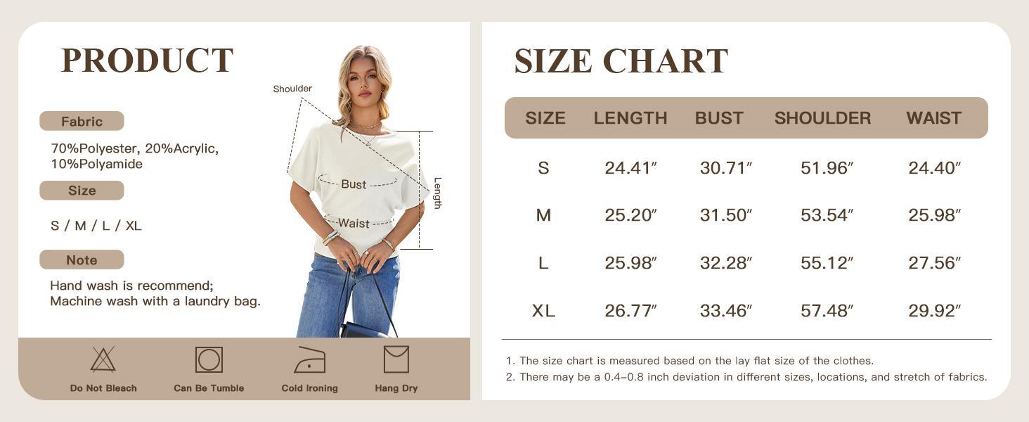Imily Bela Womens Boat Neck Summer Tops Batwing Dolman Short Sleeve Trendy Ribbed Knit Cinched Waist Knit Sweater Top