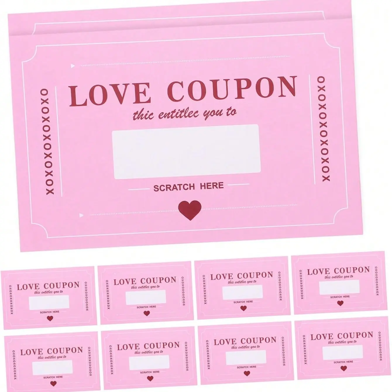 20pcs Scratch-Off Game Cards for Boys and Girls, Valentine's Day Scratch Card, Fun Birthday Celebration, Family Party Prizes