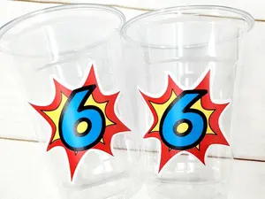 SUPERHERO PARTY CUPS - Superhero Cups Superhero Birthday Superhero Party Superhero Decorations Superhero Party Favors Superhero