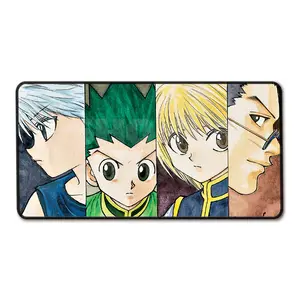 Extra Large Hunter Anime Gaming Mousepad - Anti-Slip Rubber Base Nostalgic Extended Anime Mousepad