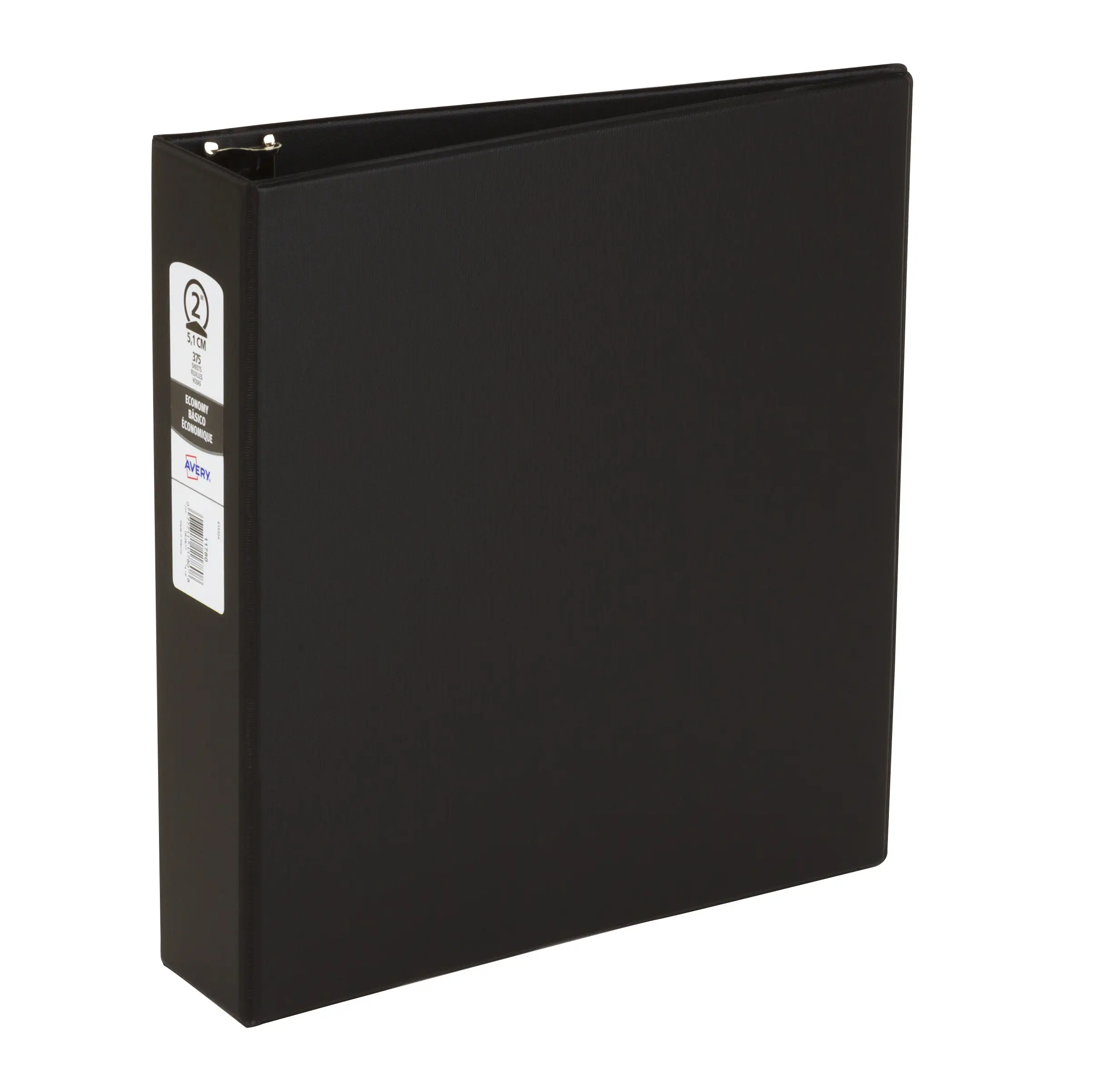 Avery® Standard 3 Ring Binder, 2" Round Rings, 375-Sheet Capacity, 2.8 Inch Wide Spine, Color Will Vary (Black or Pacific Blue), Ideal for Lightweight Organization and Occasional Referencing (11780)
