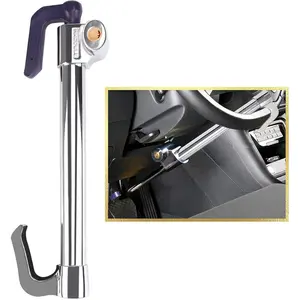 Universal Steering Wheel  Lock Anti- Retractable Double Hook  Clutch Pedal Lock for   SUV Van  with 3