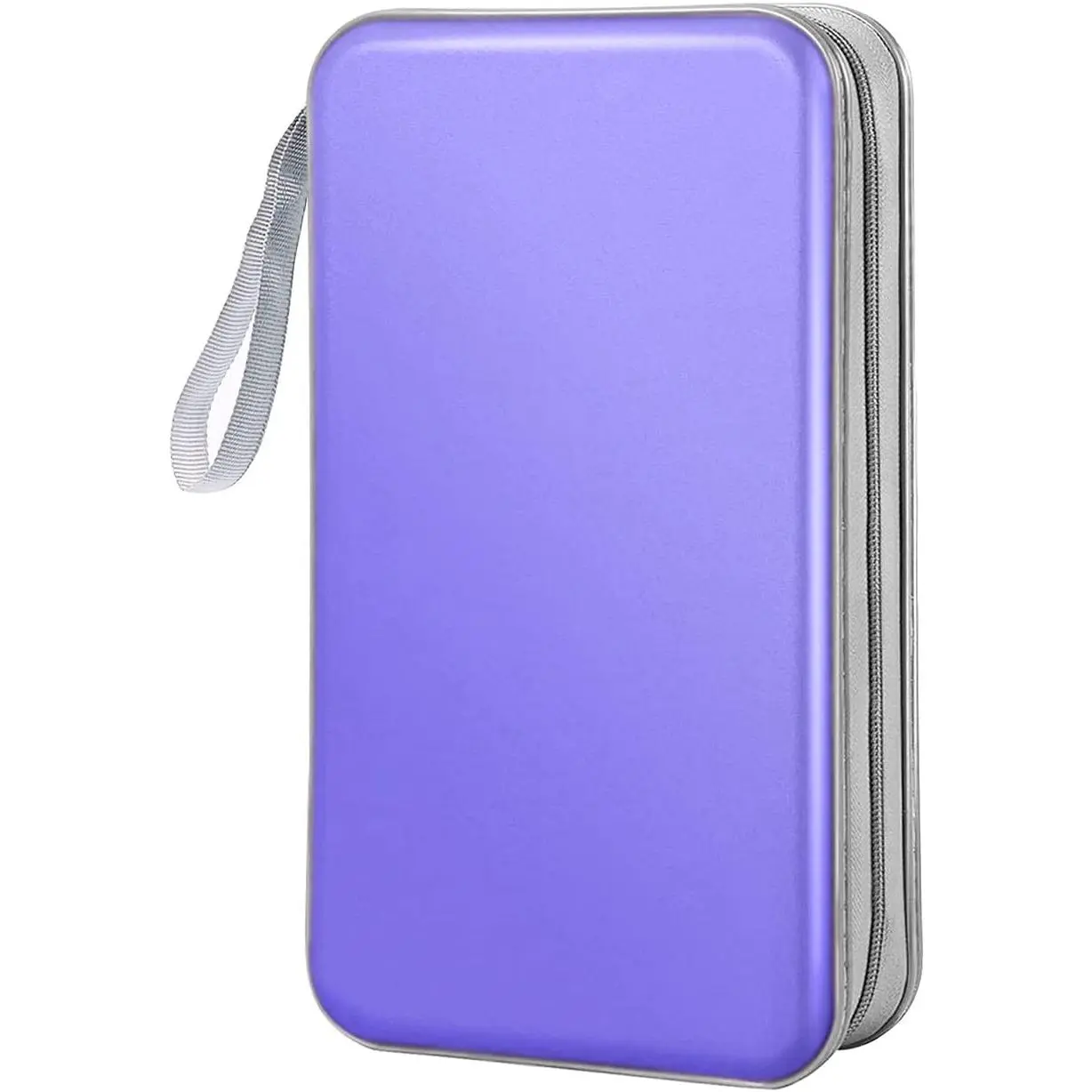 CD Case Wallet, 80 Capacity DVD VCD Media Blu-ray Case Wallet Holder Storage Organizer (Light Purple)
