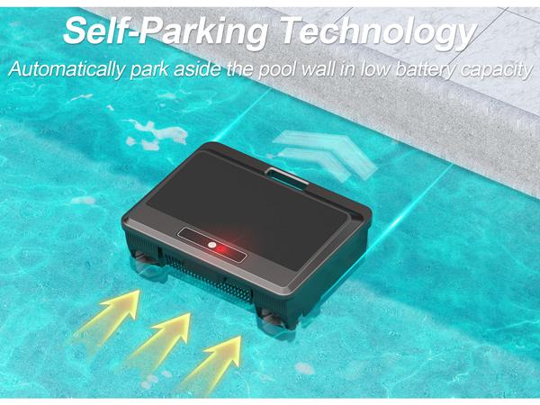 Robotic Pool Vacuum Cleaner, Solar Powered Robotic Surface Cleaner with Remote Control Dual Charging Options Smart Obstacle Avoidance 12 Hours Continuous Cleaning, Ideal for Above/In-Ground Pools up to 33 FT in Length Y90, Automatic Pool Cleaner, 4L Top-L Robotic Pool Vacuum Cleaner, Solar Powered Robotic Surface Cleaner with Remote Control Dual Charging Options Smart Obstacle Avoidance 12 Hours Continuous Cleaning, Ideal for Above/In-Ground Pools up to 33 FT in Length Y90, Automatic Pool Cleaner, 4L Top-L