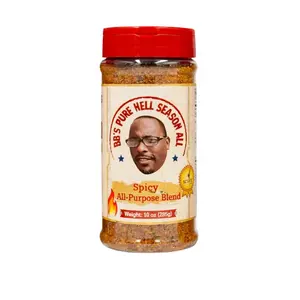 BB's Pure Hell Season All - Spicy All-Purpose Blend with Sea Salt Low Sodium Zero Carbs Gluten-Free Award-Winning Seasoning