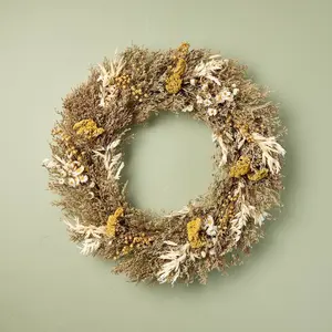 21" Preserved Spring Grass and Flower Wreath - Hearth & Hand with Magnolia 21" Preserved Spring Grass and Flower Wreath - Hearth & Hand with Magnolia
