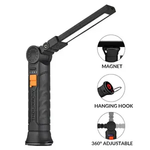 Rechargeable Work Lights, LED Work Light with Magnetic Base & Hanging Hook, 360°Rotate, Tool Gifts for Men