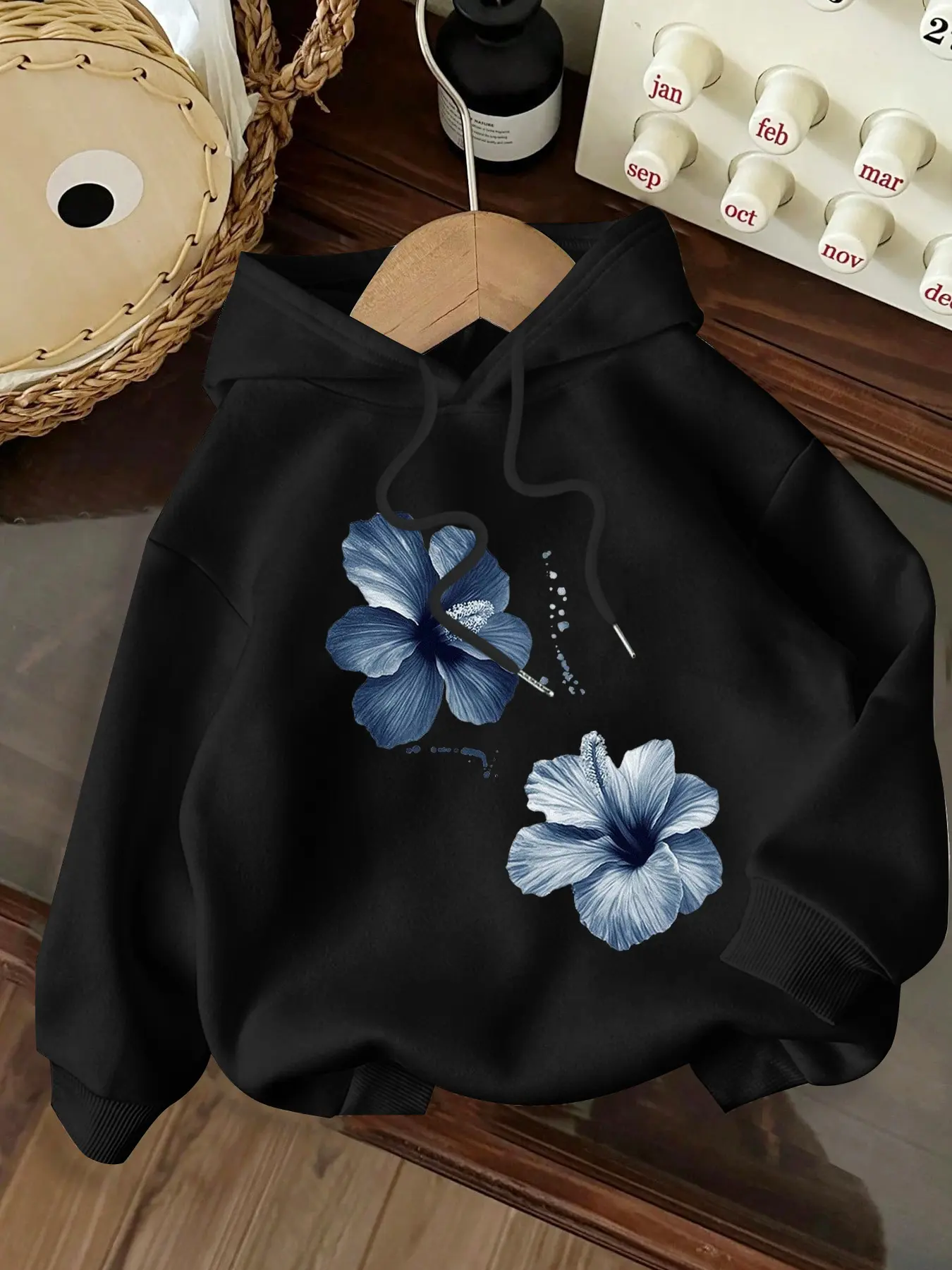 black floral hoodie - TikTok Shop