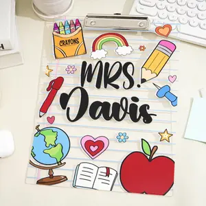 Teacher Appreciation Gifts, Personalized Teacher name Clipboard, Custom Acrylic Clipboard With Teacher Name, Elements Teacher Clipboard