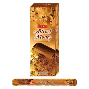 GR Attract Money Incense - Single Pack of 20 Premium Sticks for Abundance Prosperity and Positive Energy Ideal for Meditation Rituals and Altar Work