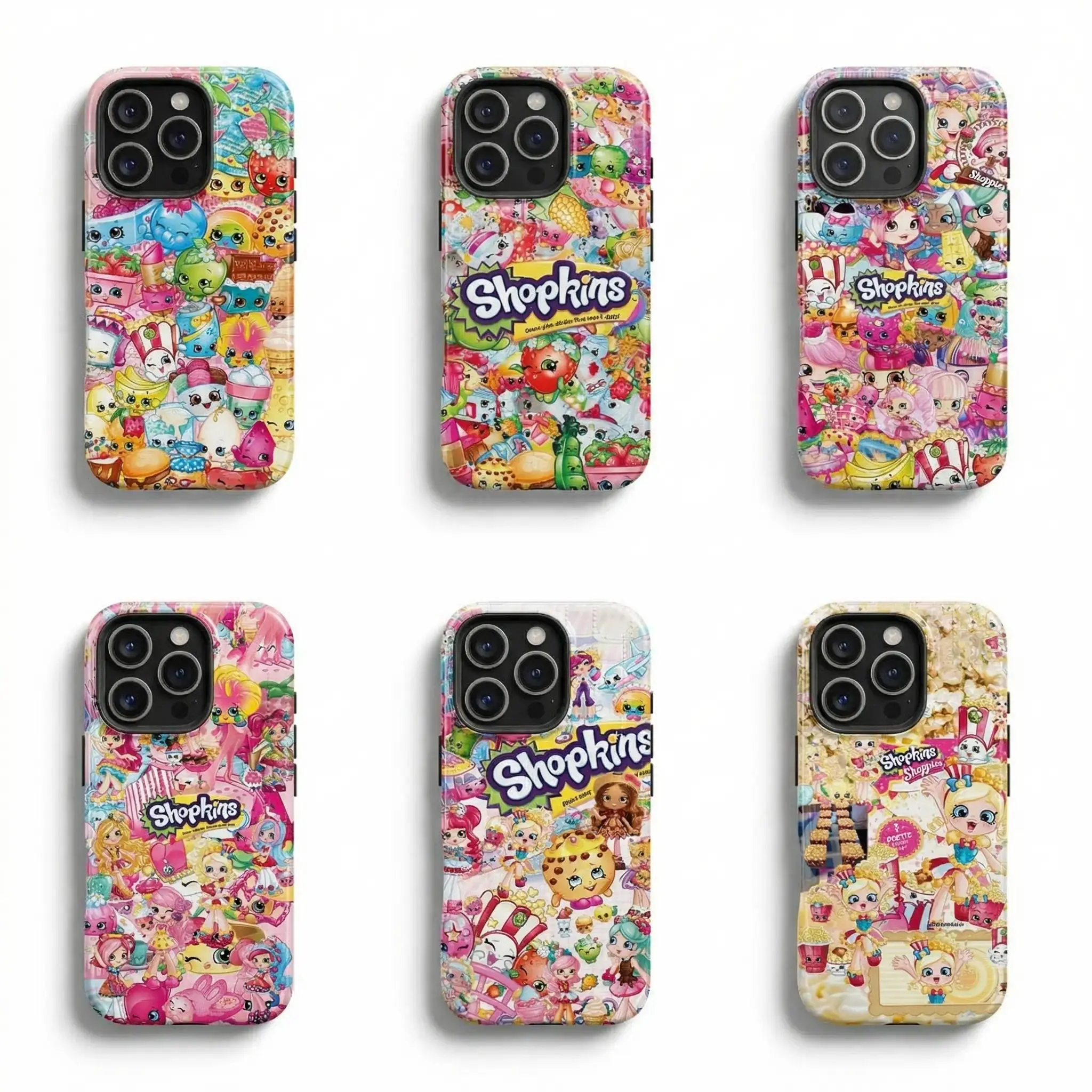 S-Shopkins D-Dream All-Over Print Protective Smartphone Case, Mobile Accessories for Handheld Devices with Protection Fit for iPhone 11-17 Pro Max/Plus & Samsung Galaxy S23-S25