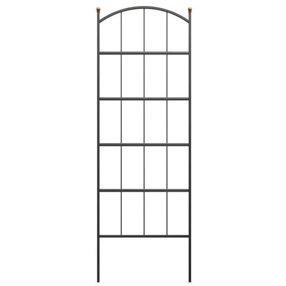 212 MAIN 75 in. Welded Steel Frame Modern Farmhouse Garden Trellis with Embossed Bands