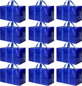 24 Gallon Extra Large Heavy Duty Foldable Moving Bags With Carrying Handles, Zippers and Tag Pocket, Outdoor Camping, water proof