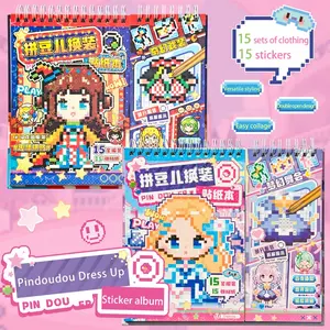 Pixel Art DIY Sticker Book, Handmade Decoration Material, Educational Craft Gift, Creative Journal Stickers, Fun Activity Kit, Sticker Sheets, Sticker Album