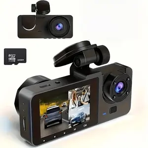 Y15 32GB 64GB high-definition driving recorder, dual lens car DVR driving recorder, front and rear high-definition 1080P, wide-angle night vision G sensor, ring recording camera, automotive accessories