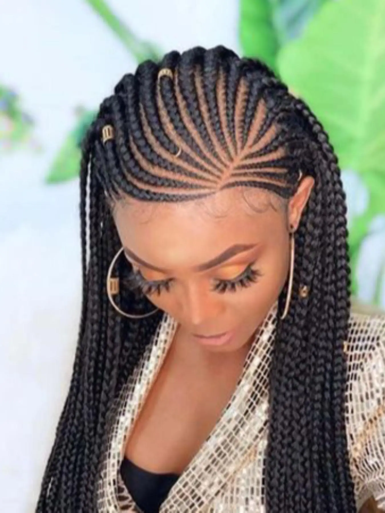 Women's 36inch Long Straight Synthetic Braids Lace Box Braided Wigs for Daily, Cosplay, Anime Or Costume Party, Striking Natural Fluffy Braided Hair Texture Hair Wigs with Bangs for Daily & Party Hairstyle Decoration, Lace Frontal Wigs