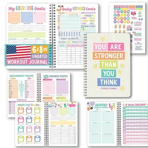 Workout Journal & Fitness Planner – Daily Exercise Log, Weight Tracking, Meal Logs, Undated Gym Notebook for Women