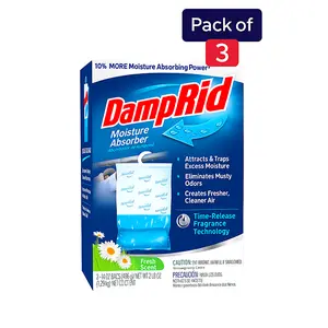 DampRid Fresh Scent Hanging Moisture Absorber - 1 Pound (Pack of 3) - Eliminates Musty Odors for Fresher Air - 14% More Moisture Absorbing Power