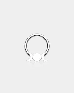 Flat Moon Phase Segment Septum Ring
