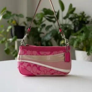Pre-owned COACH LEATHERWARE EST. 1941 leather Shoulder Bags Coach Y2K Pink Wave Demi Shoulder Bag Rare