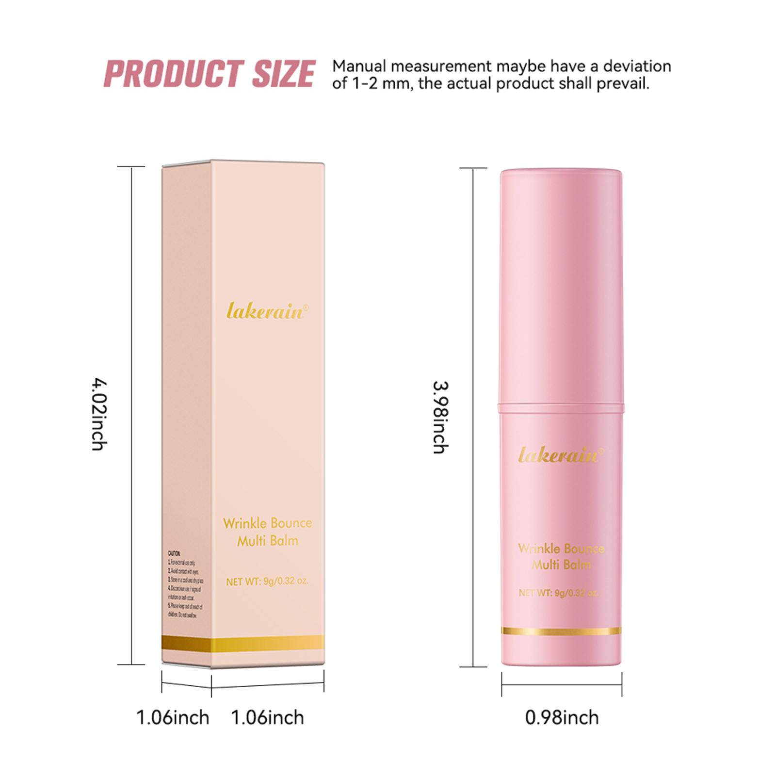 Wrinkle Bounce Multi Balm Stick – Salmon Collagen Anti-Aging Balm Stick, Hydrating Multi-Use Stick for Face, Lips & Neck, Jeju Fermented Oil Skin Repair Moisturizer, Radiance Booster, Perfect Daily Gift