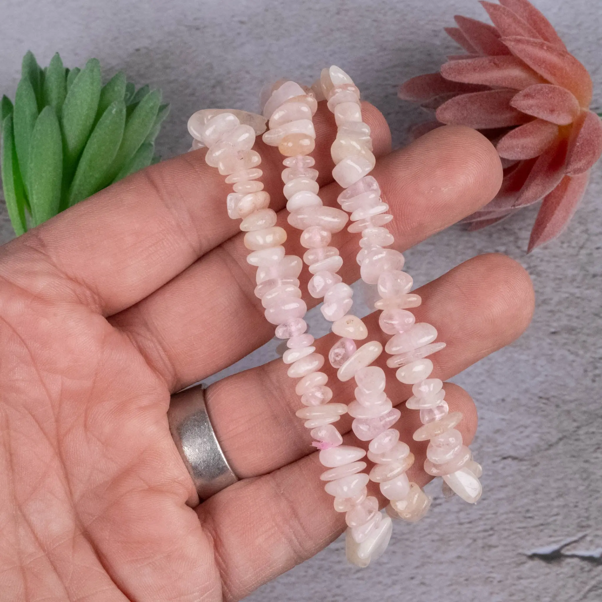 Morganite Chip Bracelet